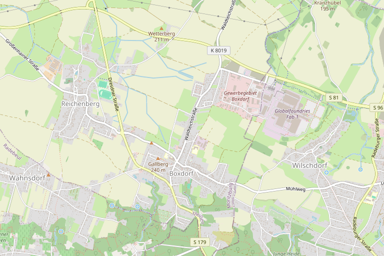 Lage von Kaminabende, Gartenglück und Platz für alles, was kommt. – Kartenausschnitt Boxdorf · Moritzburg OT Boxdorf